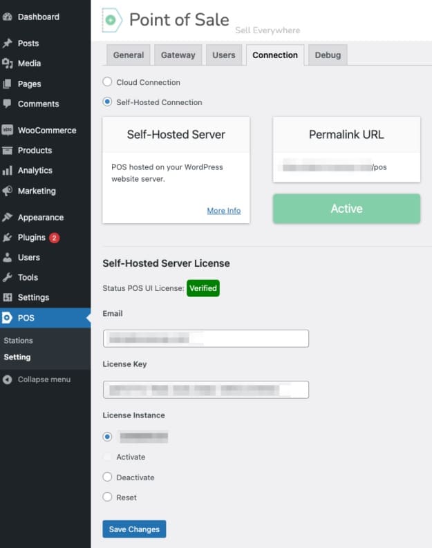 WooCommerce Point of Sale settings