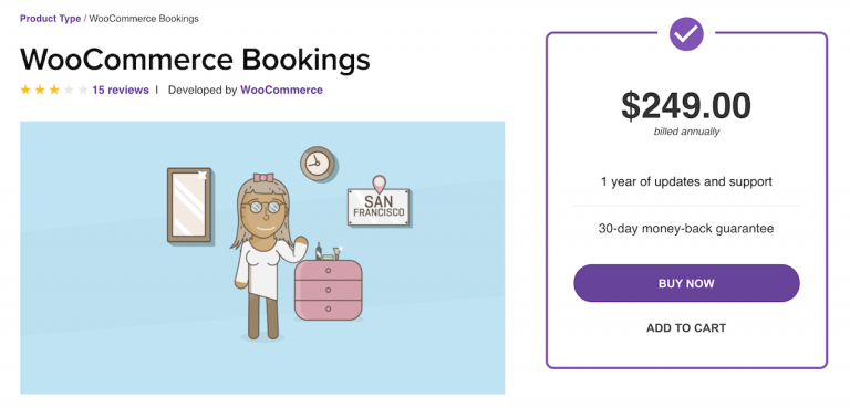 WooCommerce Bookings extension