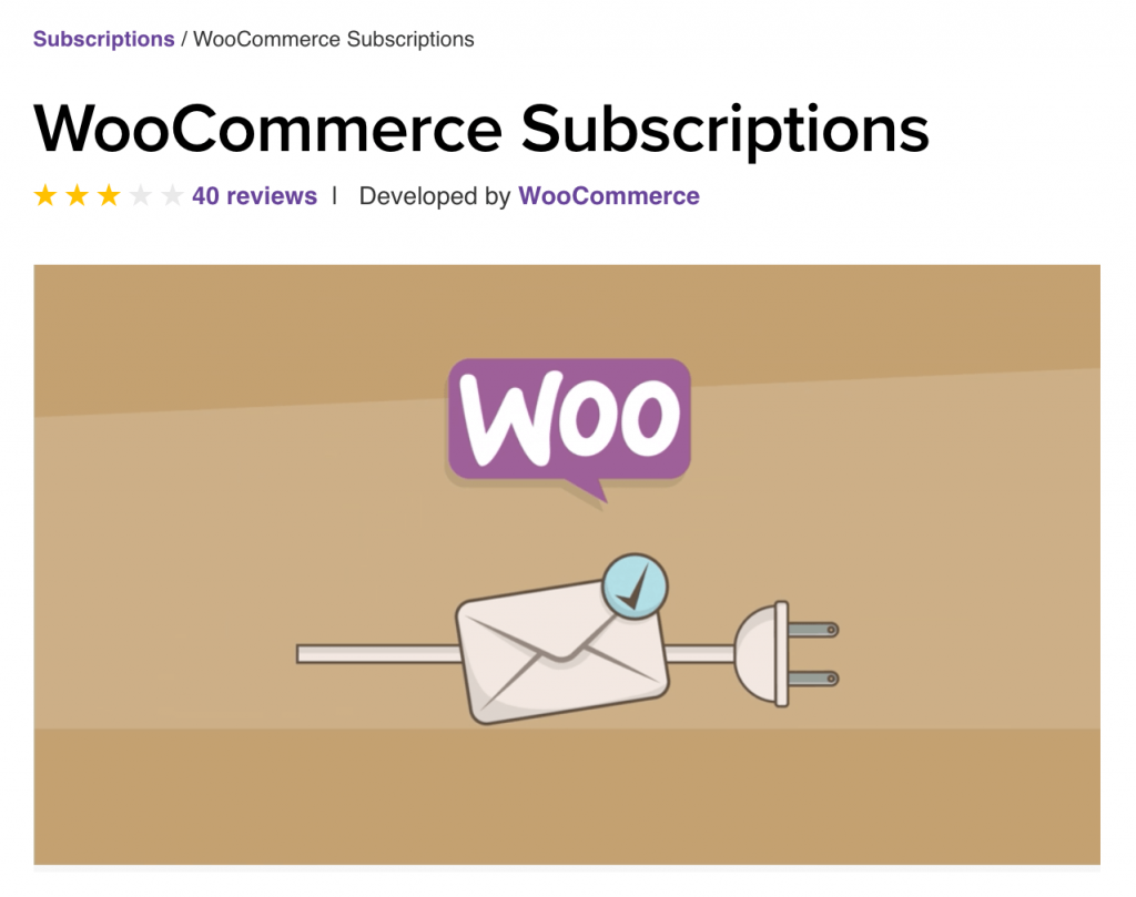 WooCommerce subscriptions extension