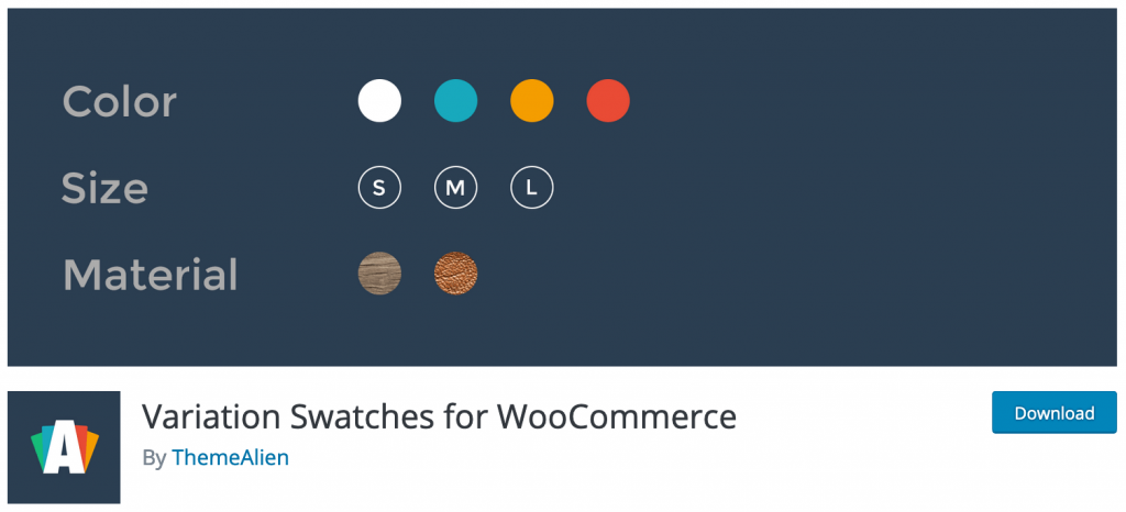 Variation Swatches for WooCommerce by ThemeAlien