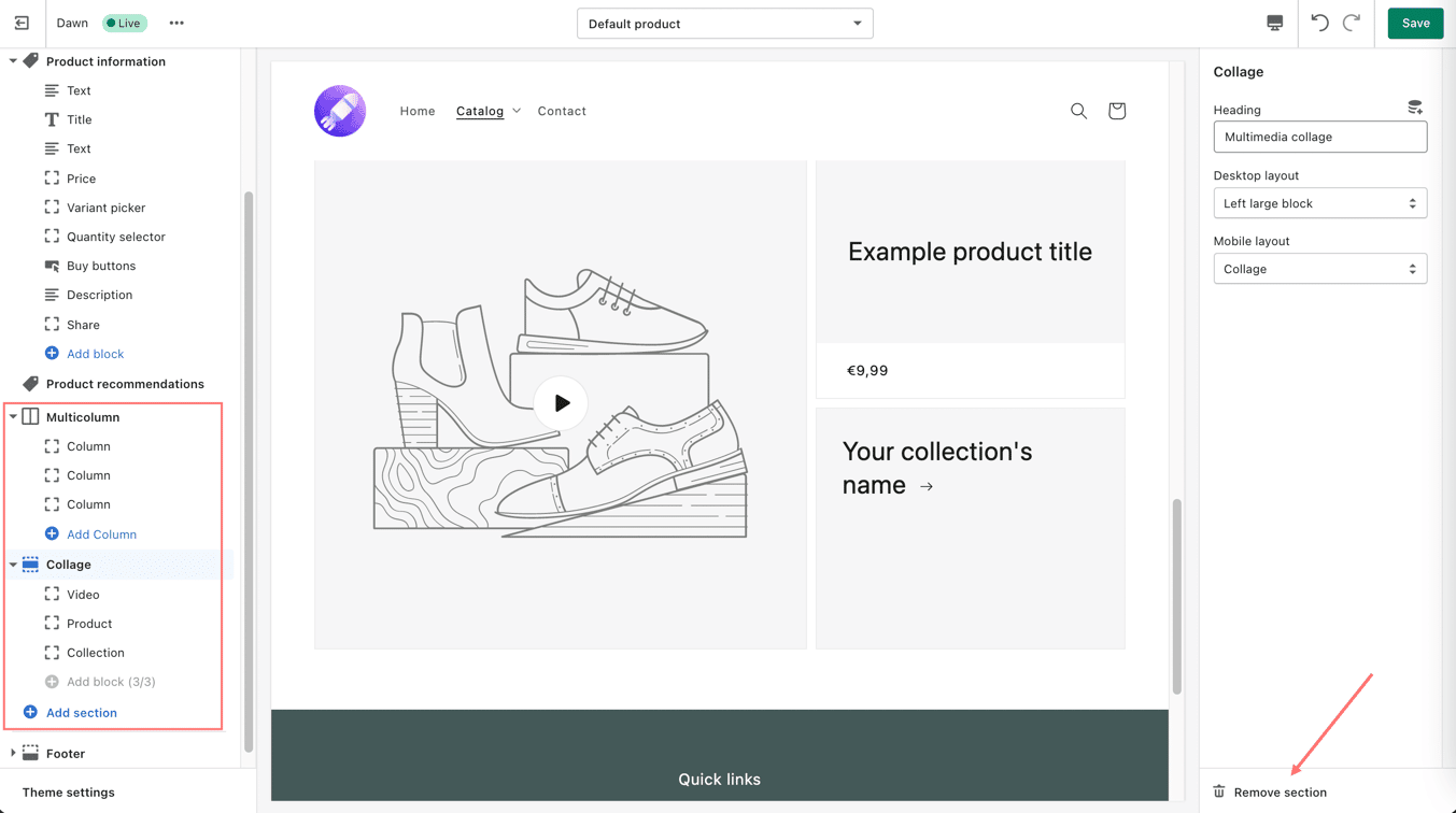 Add new section to Shopify page builder