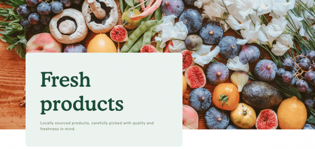 selling fresh products with Shopify Express theme