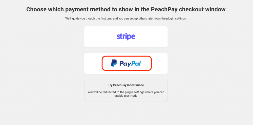 Choose Paypal as payment method at checkout