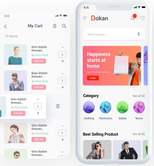 Dokan app comes with various features