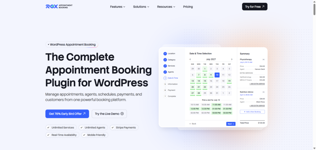WordPress Appointment Plugin for Online Booking