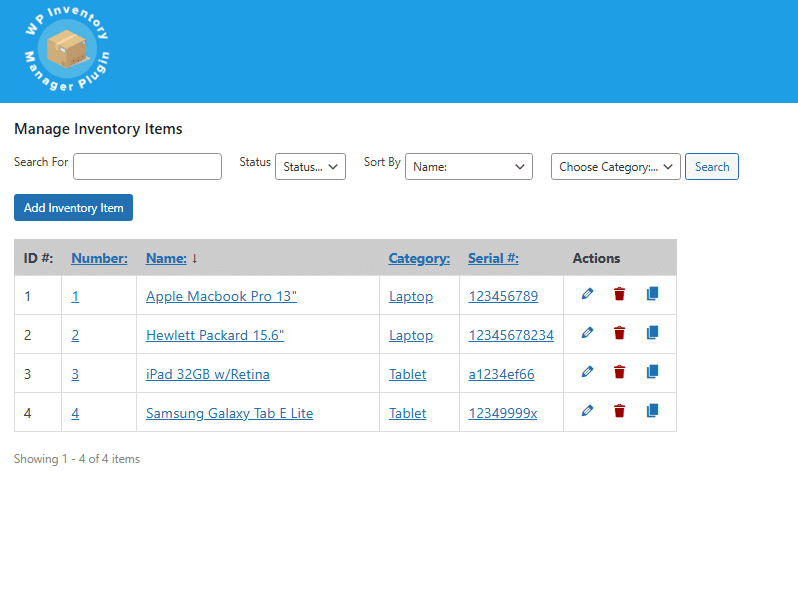 WP Inventory Manager