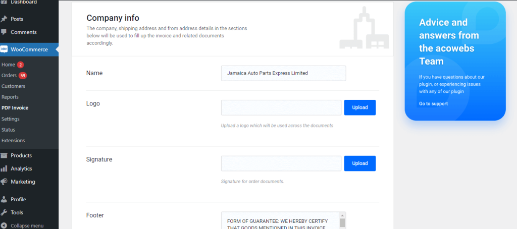 Customize Invoices According to Your Business Details