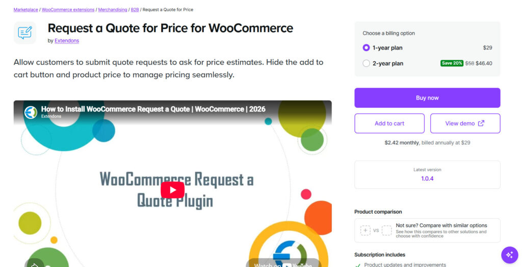 Request a Quote for Price for WooCommerce