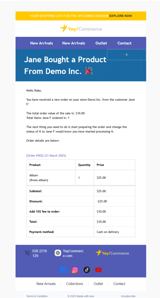 email created
