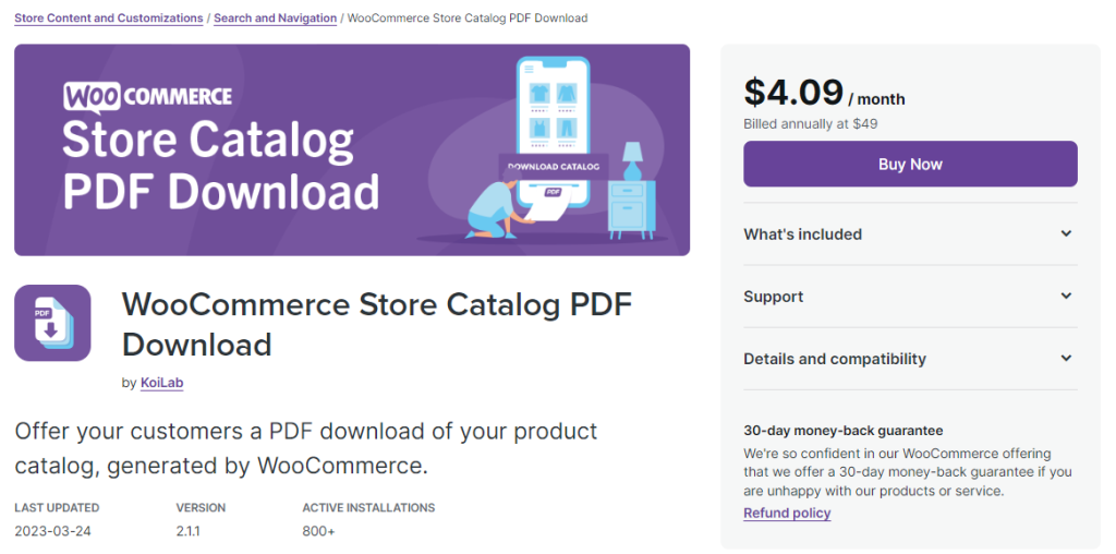 WooCommerce Store Catalog PDF Download