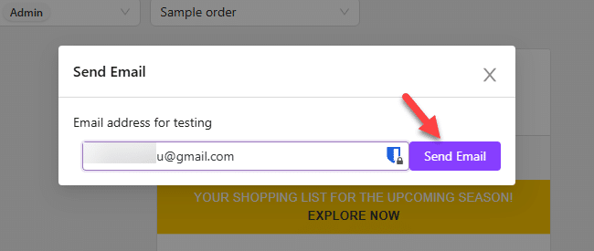 send test email