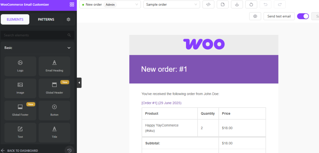 yaymail email BUILDER