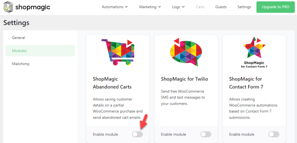 shopmagic abandoned cart module