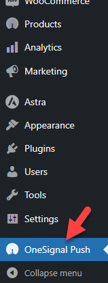 onesignal settings