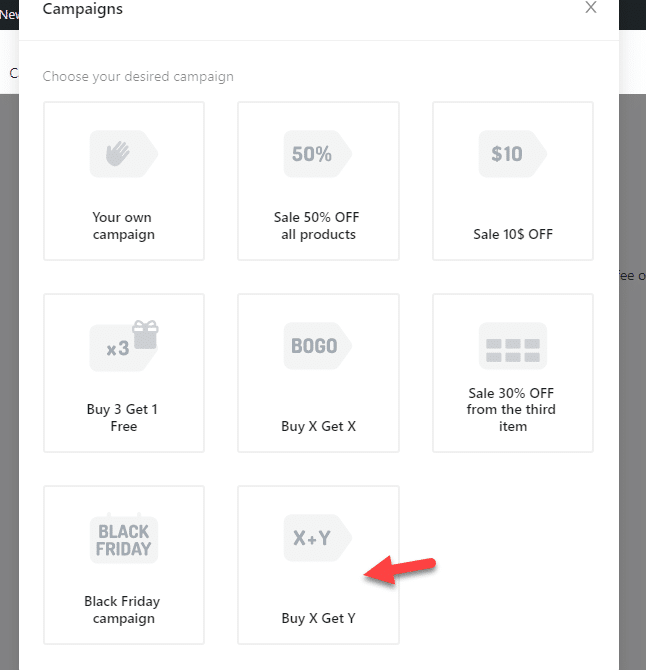 buy x get y campaign