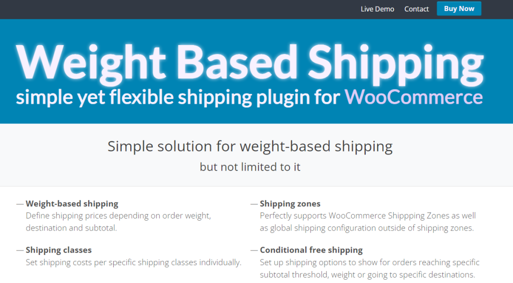 Weight Based Shipping