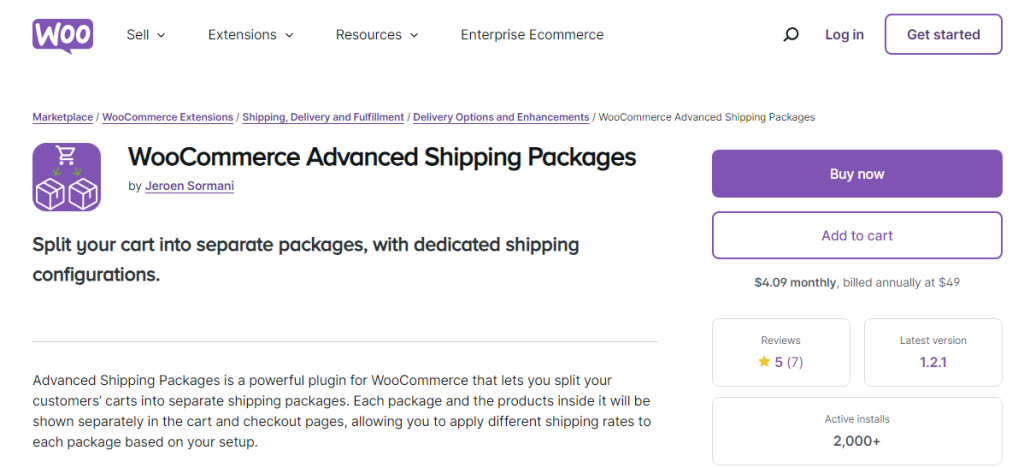 WooCommerce Advanced Shipping Packages