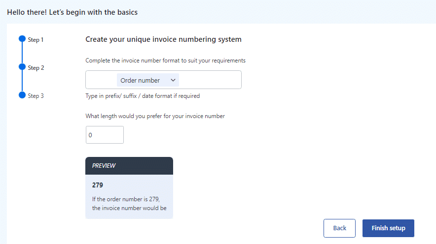 invoice numbering system