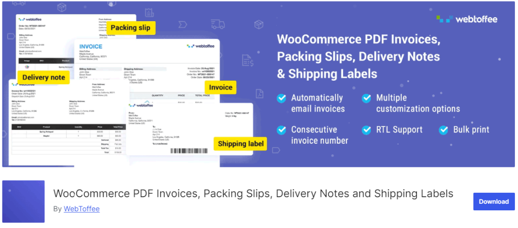 PDF invoices - Create an E-Invoice/E-Rechnung in WooCommerce