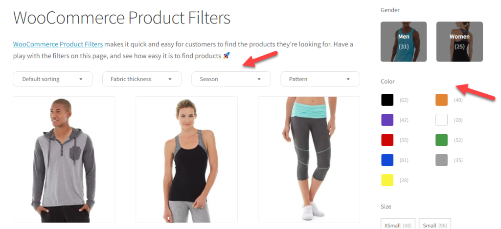 woocommerce filters - customizing WooCommerce sidebar filters