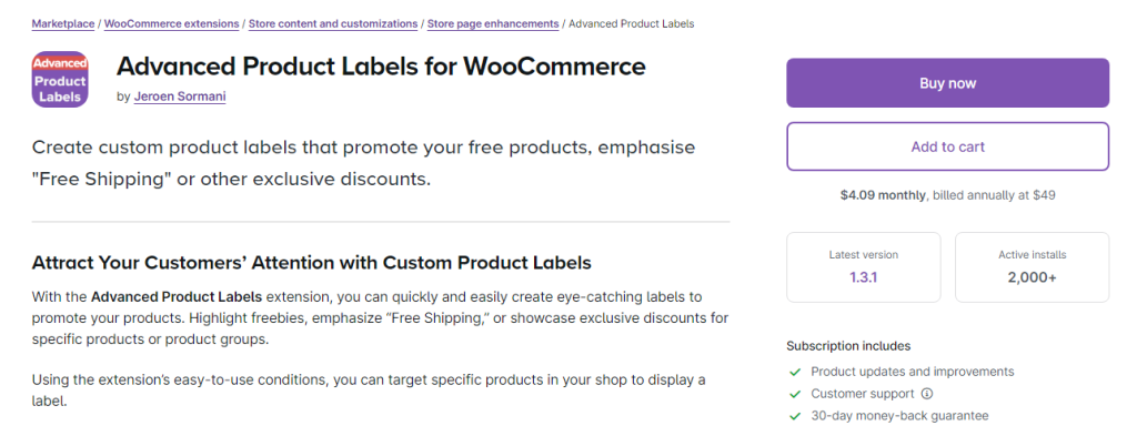 Advanced Product Labels for WooCommerce