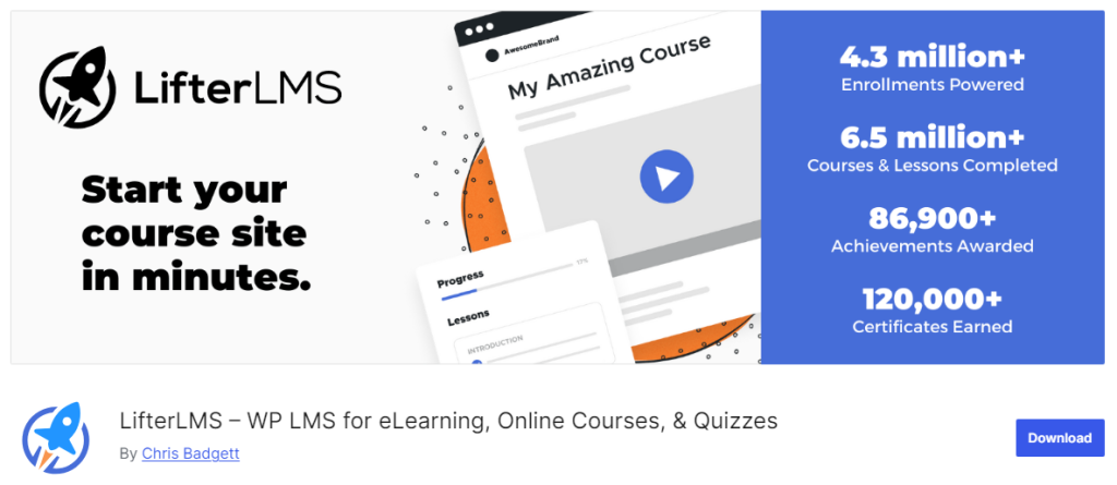 LifterLMS - wordpress learning management system