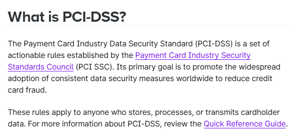 pci-dss requirements