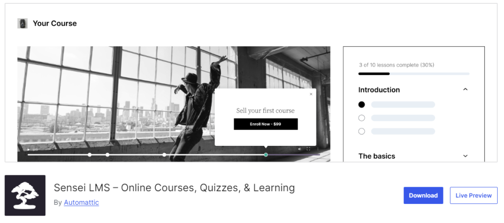 Sensei LMS - wordpress learning management system