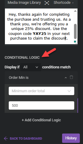 conditional logic