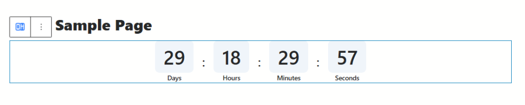 countdown timer added