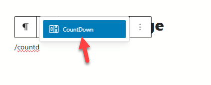 countdown timer block