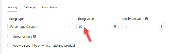 discount value