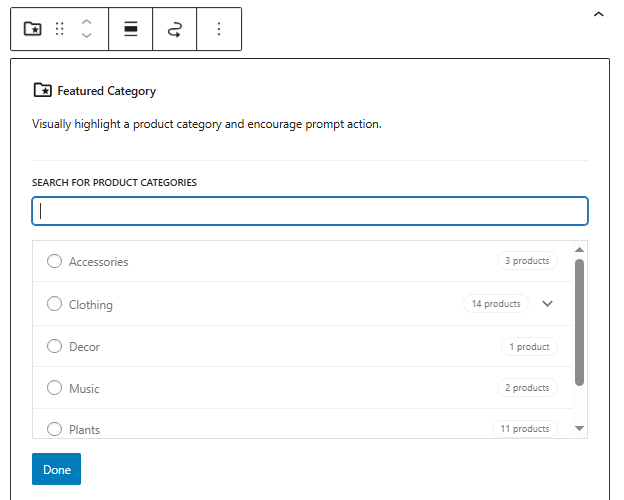 Featured Category - WooCommerce widgets