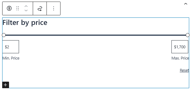 Filter by Price - WooCommerce widgets