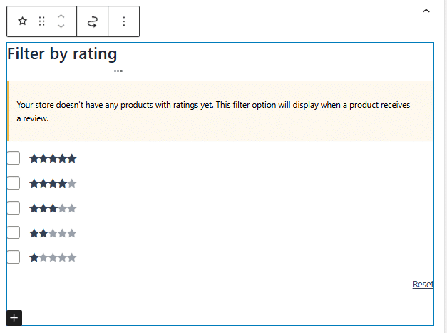 Filter by Rating - WooCommerce widgets