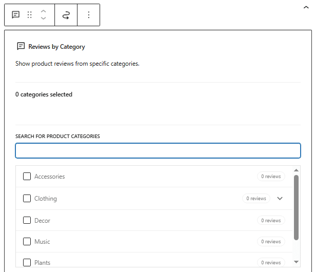 Reviews by Category