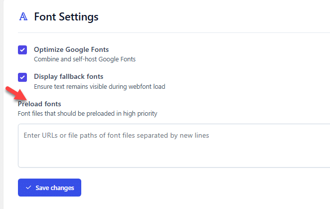 preload fonts