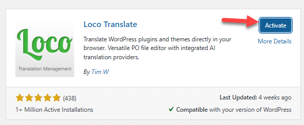 activate loco translate