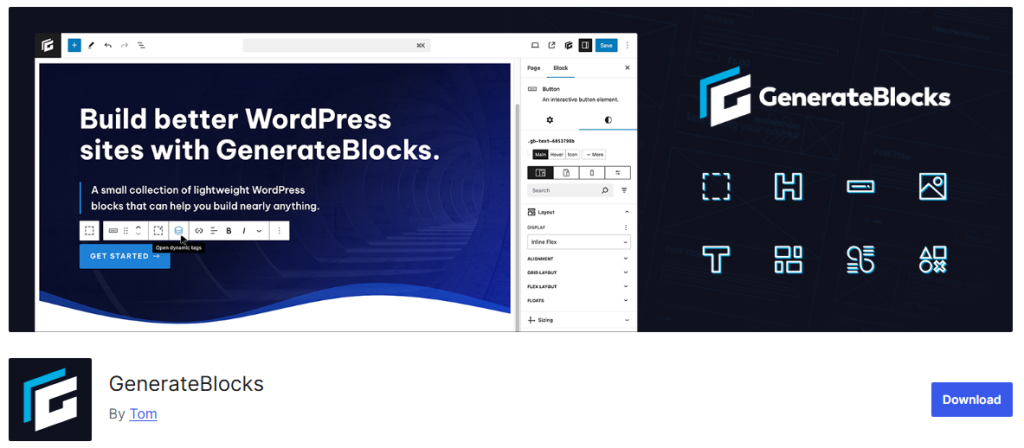 GenerateBlocks - https://wordpress.org/plugins/generateblocks/