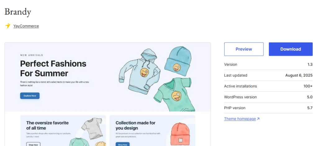 Brandy WordPress theme