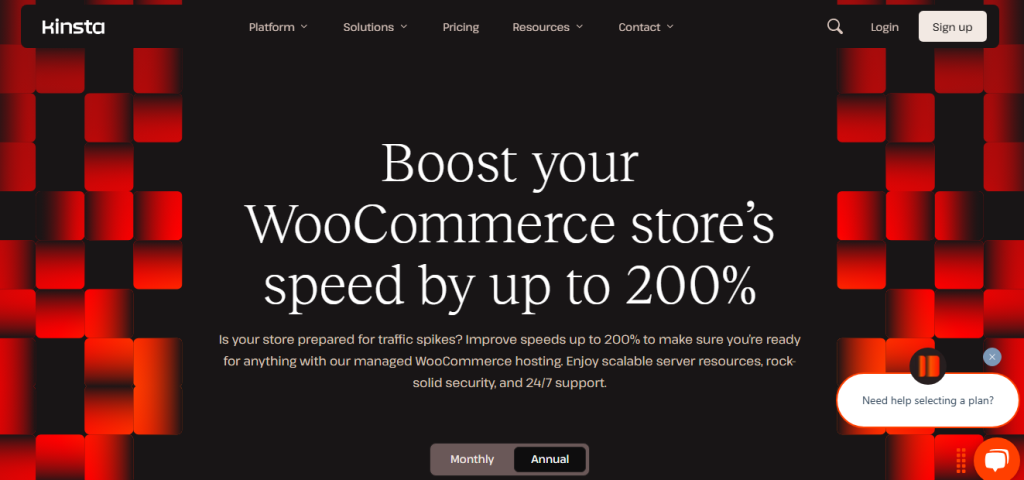 Kinsta woocommerce hosting - improve speed index in WordPress