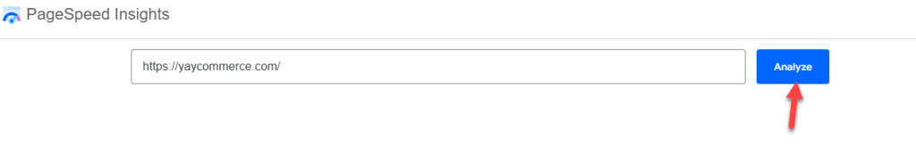 start yaycommerce speed test