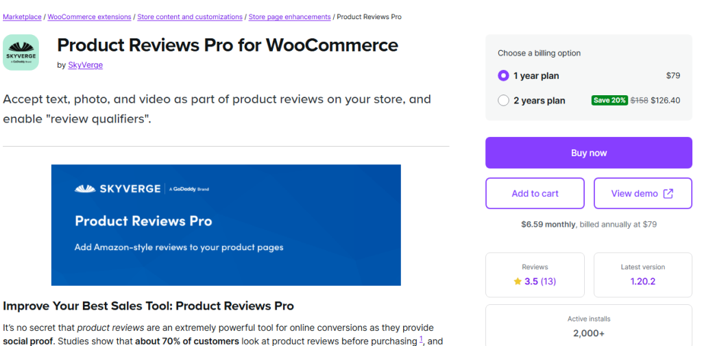 Product Reviews Pro for WooCommerce