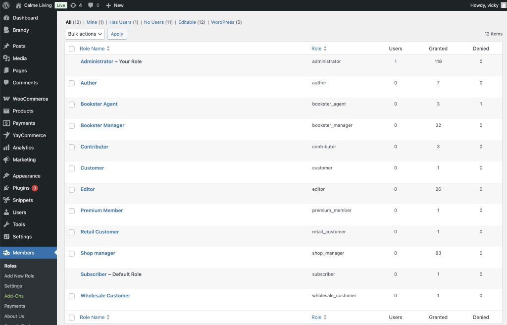 Create and Assigned the Customer Roles