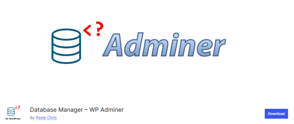Database Manager – WP Adminer - - WooCommerce Performance