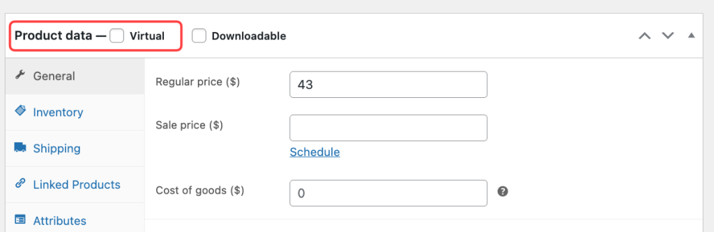 Product type selector is disappear