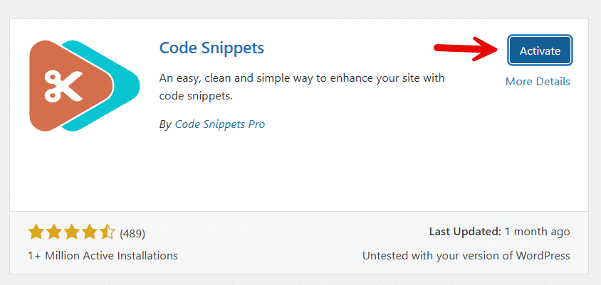 activate code snippets