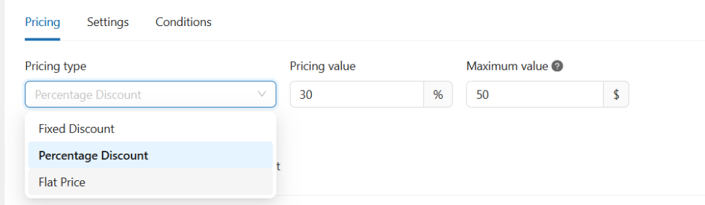 pricing type - Give WooCommerce Discounts for Specific Regions