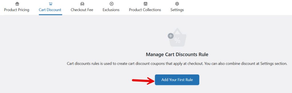 add a cart discount rule