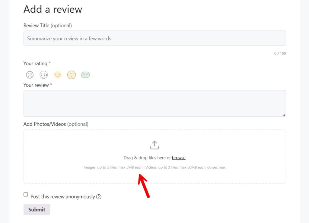 add image or video - woocommerce product reviews